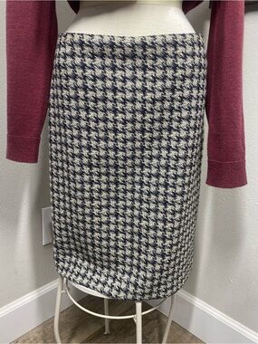 MM Lafleur Noho Pencil Skirt Houndstooth Black & White, Fully Lined